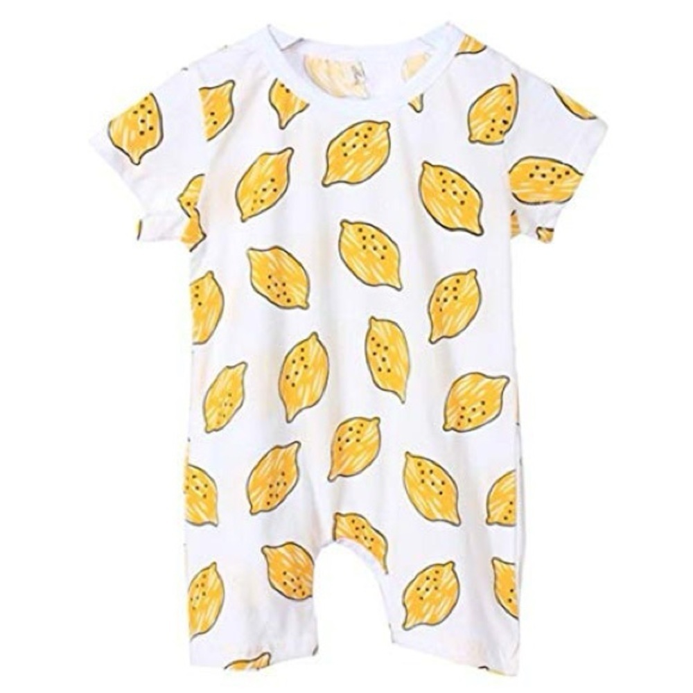 Lemon Printed Baby Playsuit